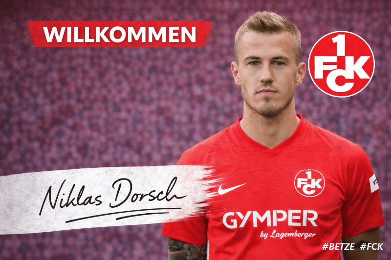 WILLKOMMEN! Com prazer o clube informa a chegada de Niklas Dorsch, primeiro volante também vindo do Heidenheim. #BETZE #FCK
