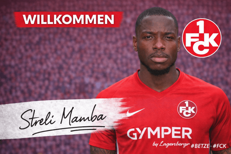 WILLKOMMEN! O Kaiserslautern comunica a chegada do atacante Streli Mamba, vindo do Energie Cottbus o atacante também conhecido como Flech…
