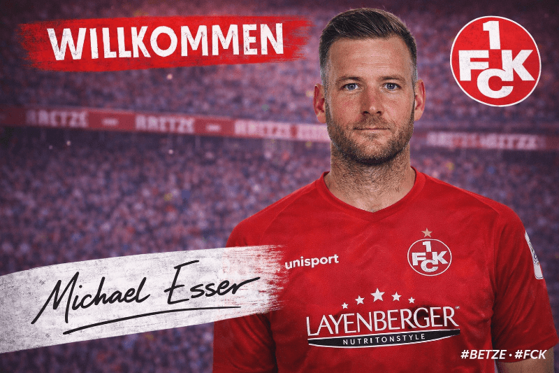 BEM VINDO! Para suprir a saída de Würtz, chega Michael Esser, experiente goleiro vindo do Hannover 96. #BETZE #FCK