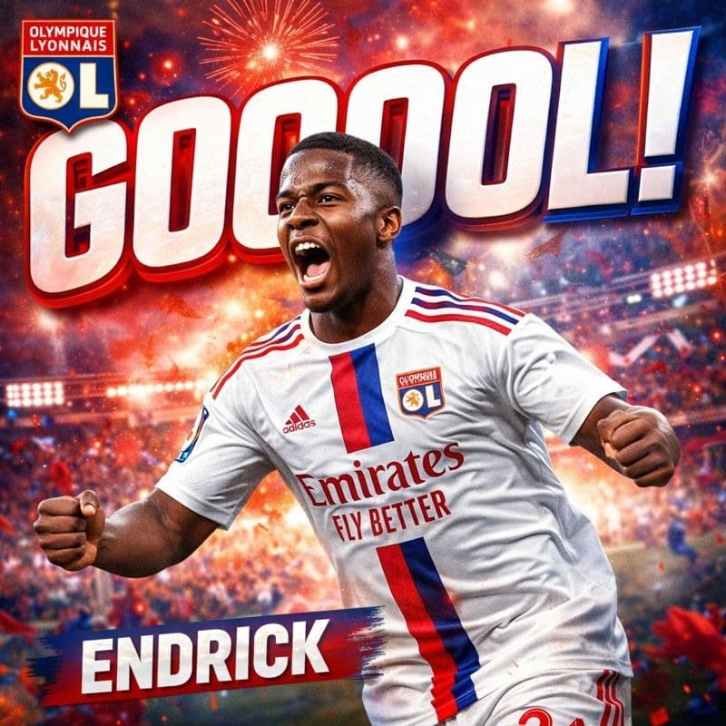Goooooooool! Do Lyon! 40' 1T Endrick converte o penalti!