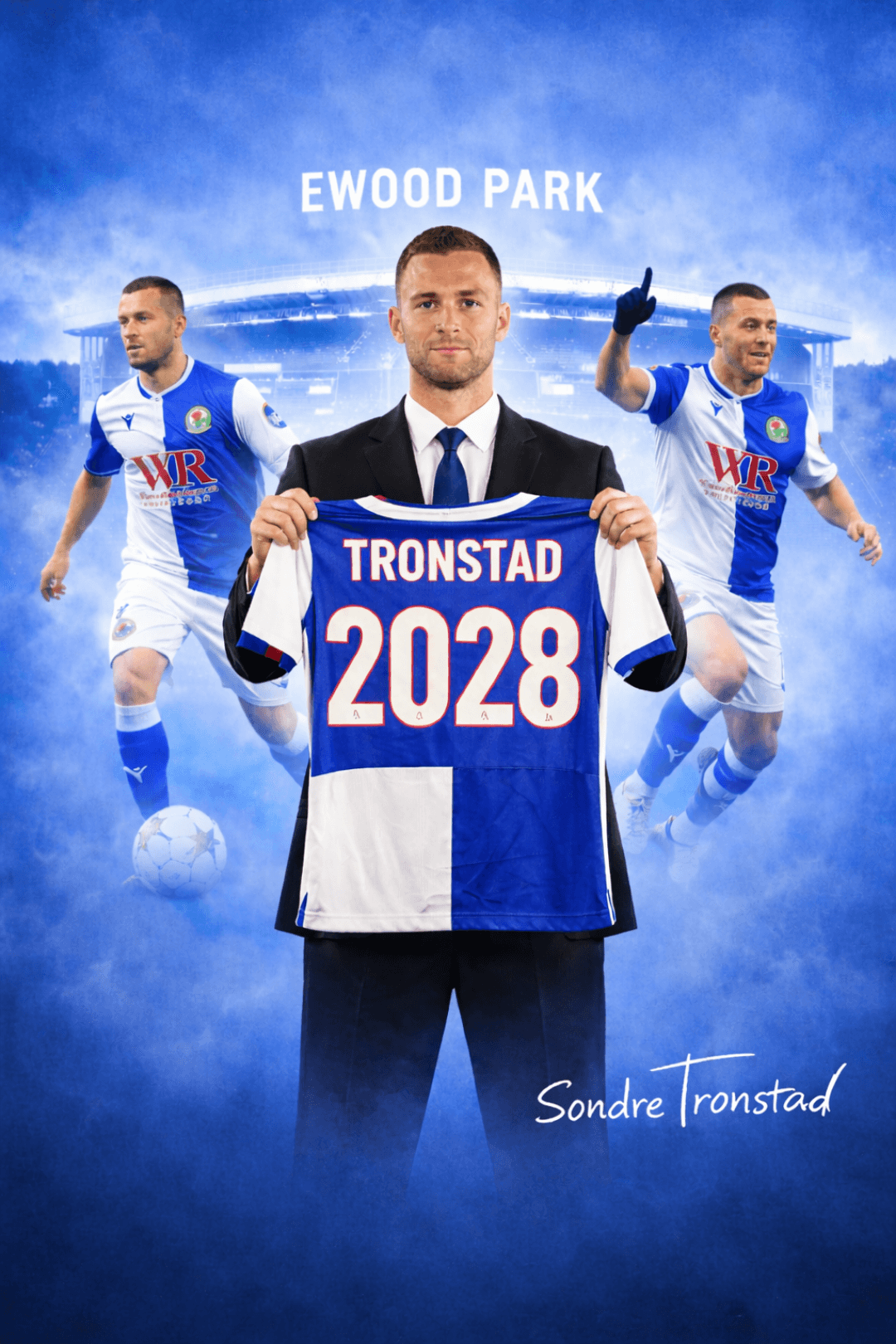Comunicado - Blackburn Rovers Tem jogadores… e tem aqueles que realmente vestem a camisa! Sondre Tronstad é um deles! Tronstad é um jogad…