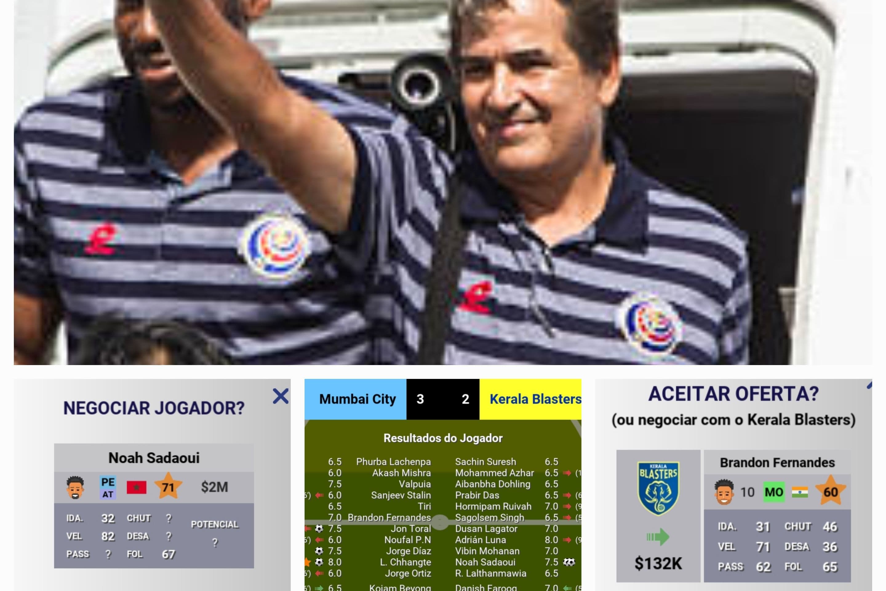 Desembarca em Mumbai! J.Luis sob a final:"Que jogador é Noah,mas n entendo a diretoria,agr sem o City,ganhei a copa com um elenco quase s…