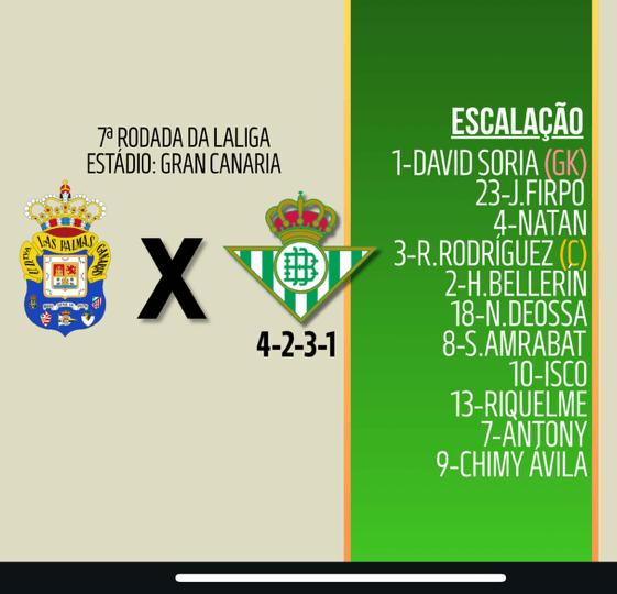 Com time misto, vamos enfrentar o Las Palmas pela LaLiga,jogo pra se recuperar da última derrota e conquistar +3 pontos sem sustos.