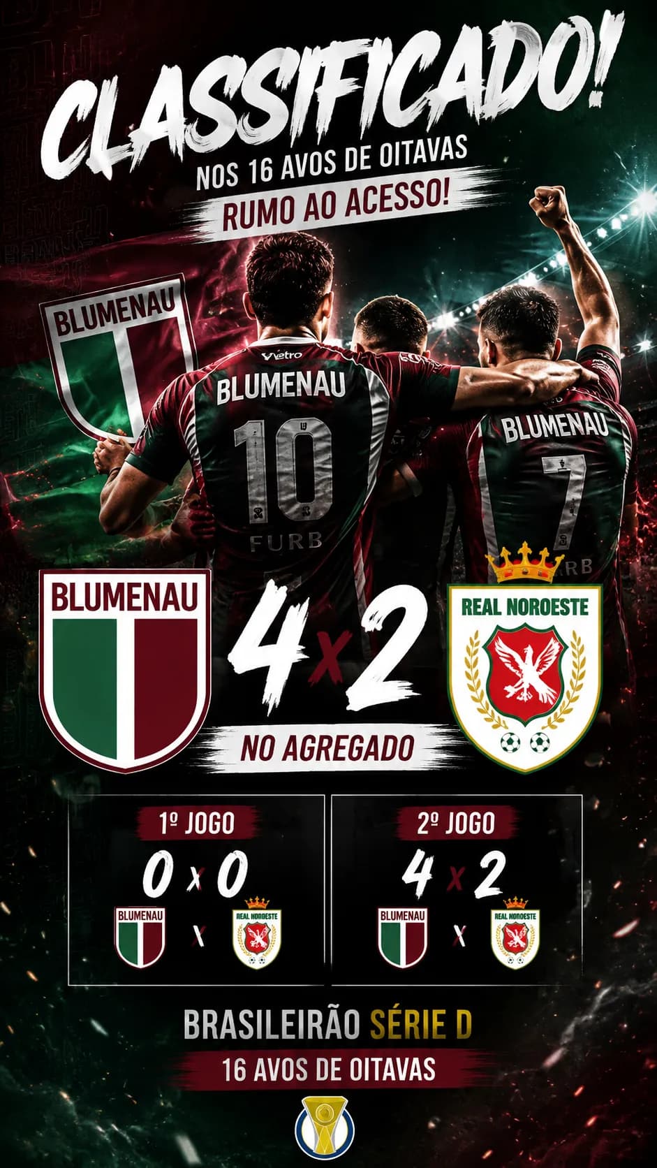 Mais um passo dado, rumo ao acesso, desta vez foi com uma virada vinda da base