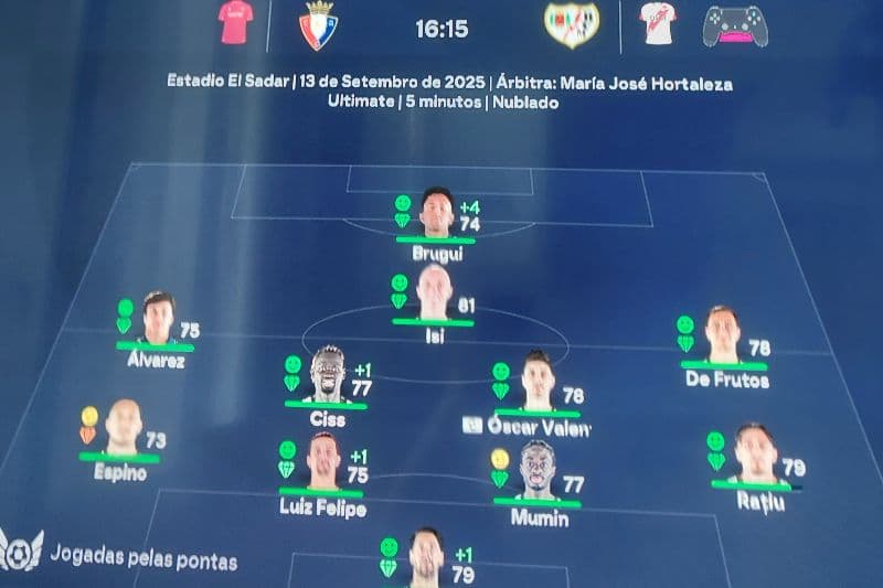 Dia de jogo contra o Osasuna a escalacao do Rayo tá aí, o Osasuna é o lanterna da liga, é jogo para fazer saldo Vamo Rayo!!