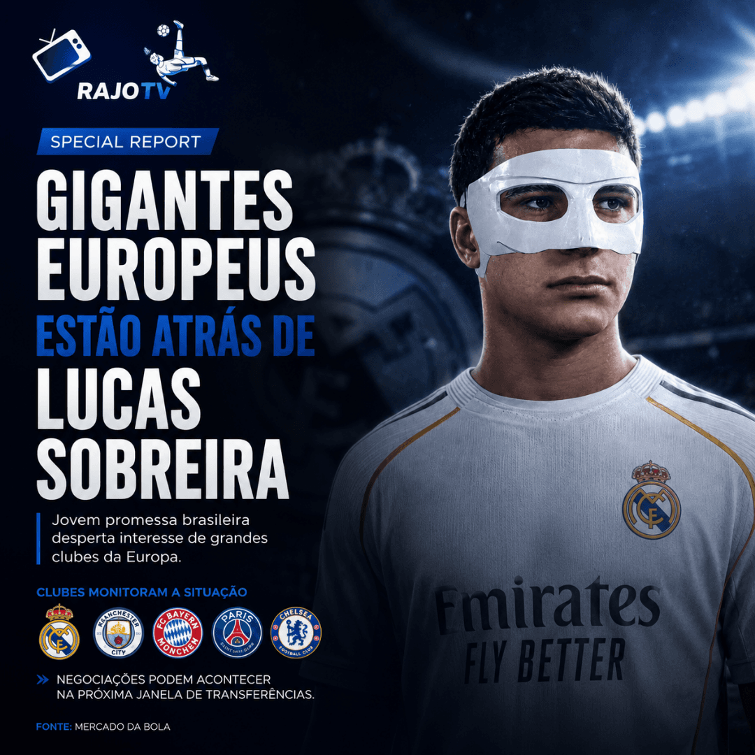 🚨 Grandes clubes da Europa estão monitorando Lucas Sobreira(@LS10) ! 👀⚽ A jovem promessa brasileira entrou no radar de gigantes europeu…