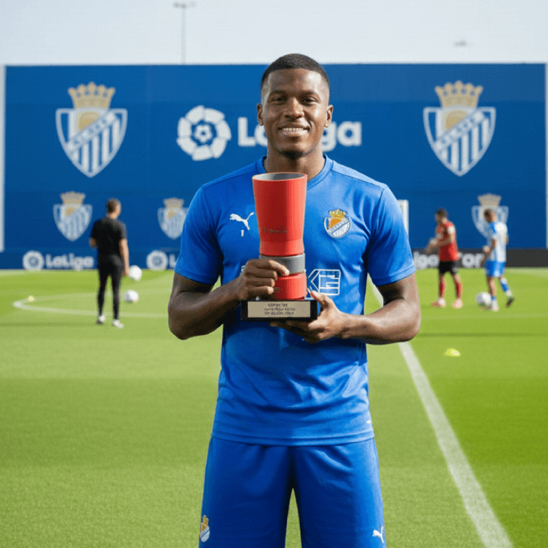 Eleito Melhor do Mês da LaLiga! Edmilson no mês de Agosto 5 Jogos⏰ 5 Gols🔥 (Artilheiro até o momento da LaLiga) 1 Assistência✅