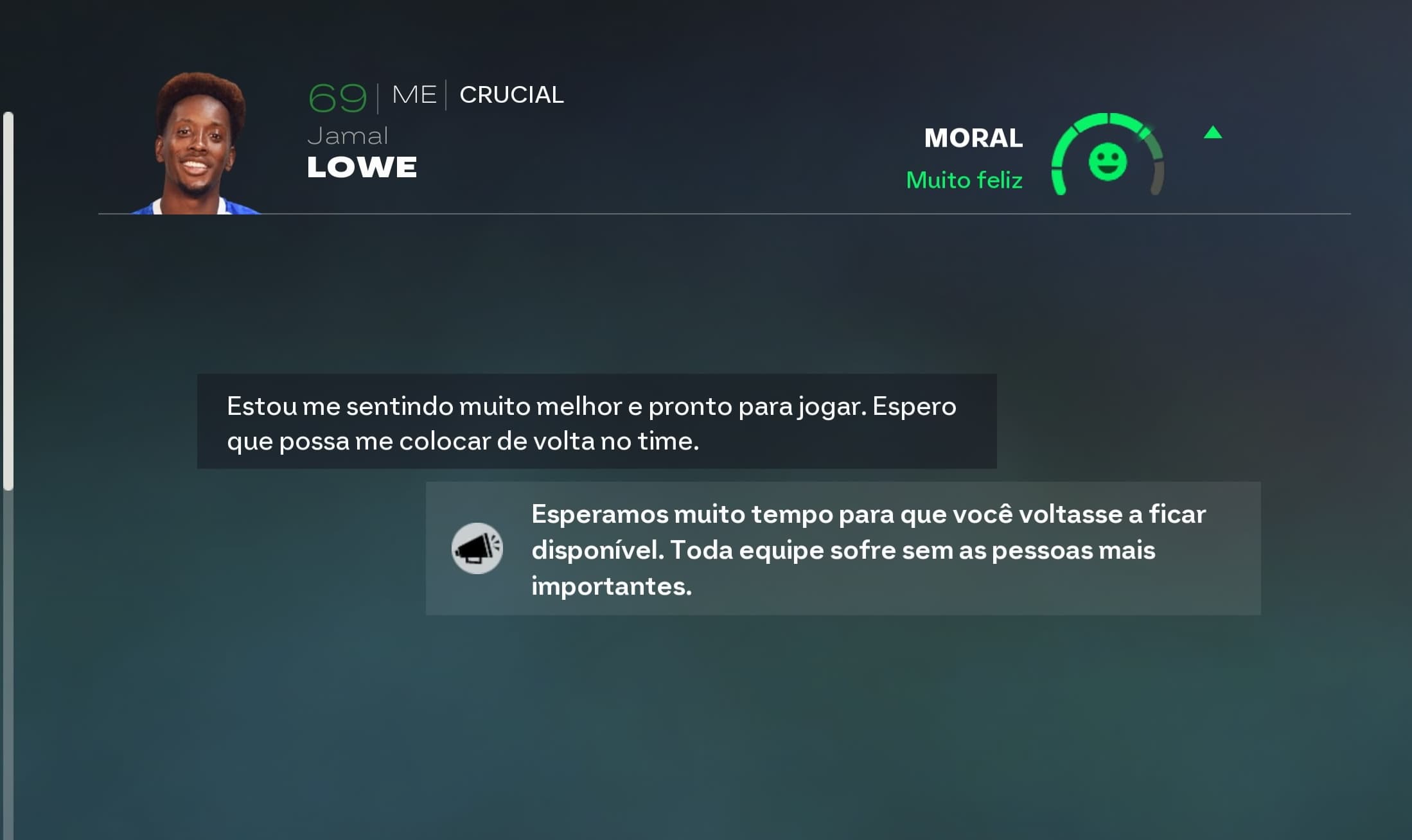 Ótima notícia!! Jamal Lowe está recuperado da lesão e já viaja com o elenco para a próxima partida.