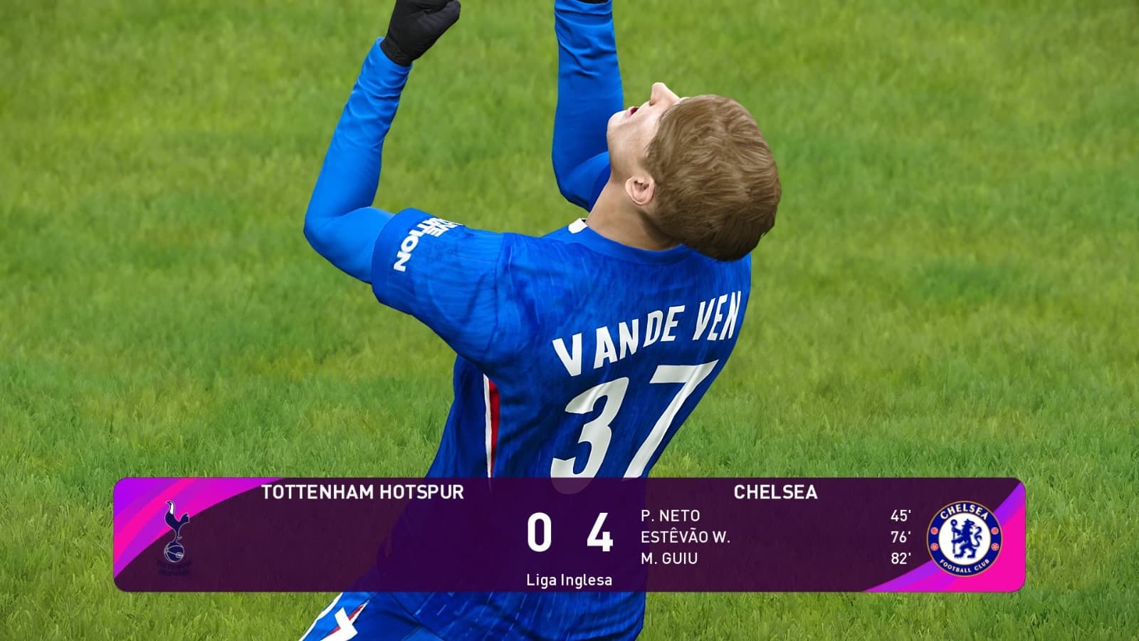 Grande noite de dérbi em Londres! 🔥⚽ O Chelsea FC venceu o Tottenham Hotspur FC por 4-0 na Premier League 💙🏟️ Exibição dominante dos B…