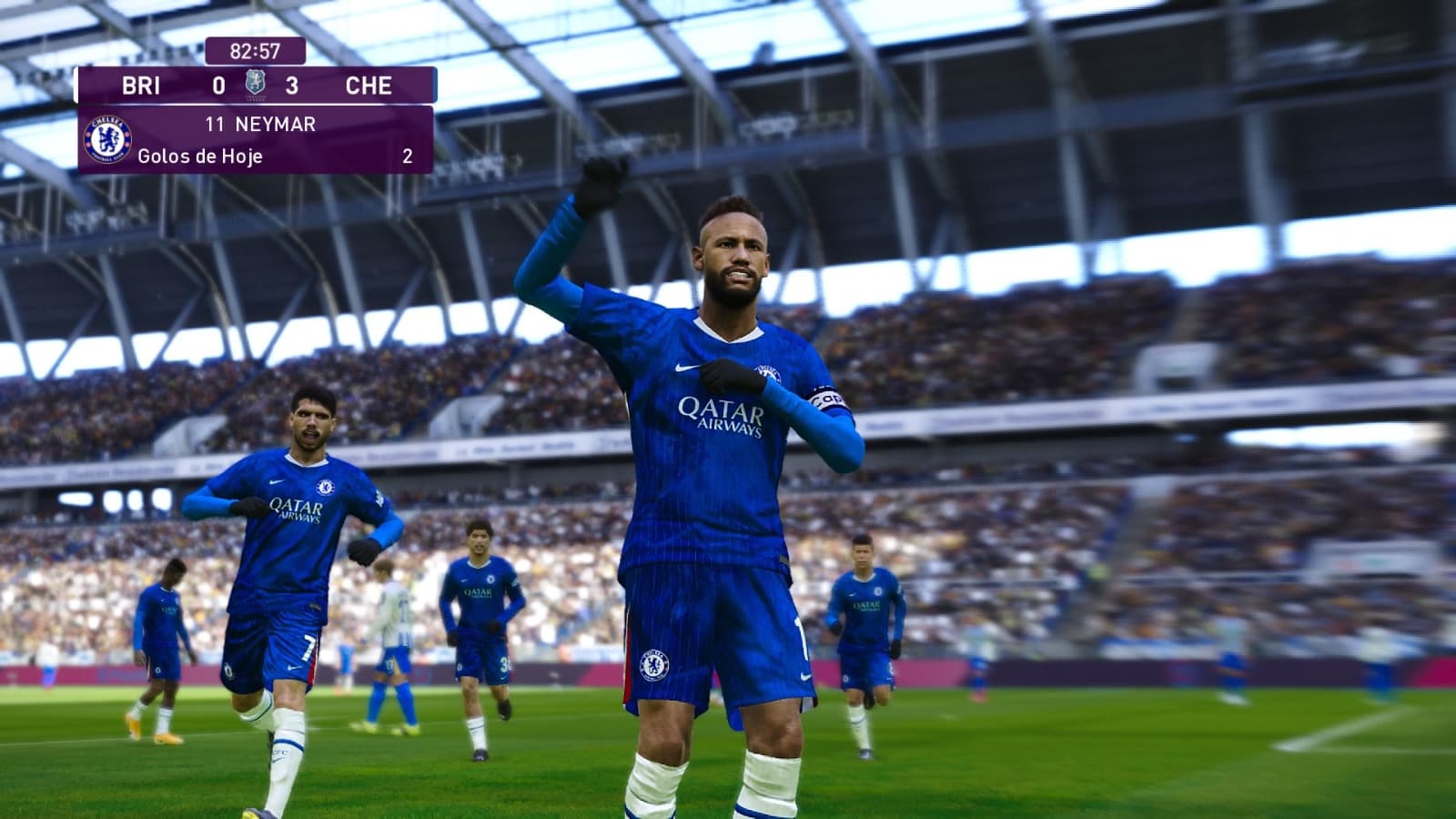 💙⚽ VITÓRIA ABSOLUTA! 5-0 contra o Brighton & Hove Albion FC 🔥🏟️ Que espetáculo do Neymar Jr 💢✨ — completamente dominante, assistência…