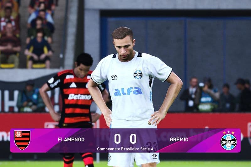 Grêmio e Flamengo ficaram no empate em partida equilibrada. As equipes tiveram boas chances, mas não conseguiram sair com a vitória, soma…