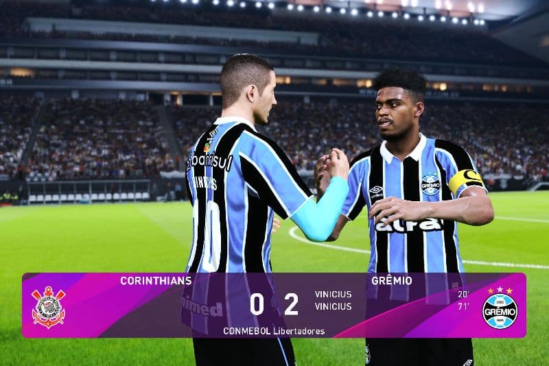 O Grêmio venceu o Corinthians por 2 a 0 no jogo de volta e garantiu a classificação para a semifinal. Vinícius foi o grande destaque, mar…
