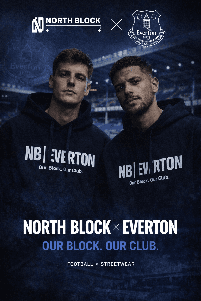 Oficialmente o Everton é a primeira parceira oficial da North Block. Em breve sairá a primeira coleção com o Everton.