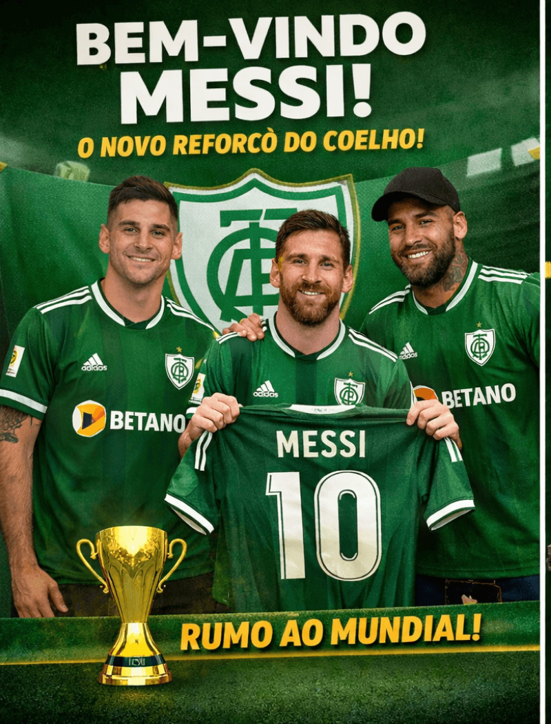 Notícias 📰🗞️ A maior contrataçao da América latina Messi chega ao América por 360 milhões de reais a pedido de Neymar e Almada o atacan…