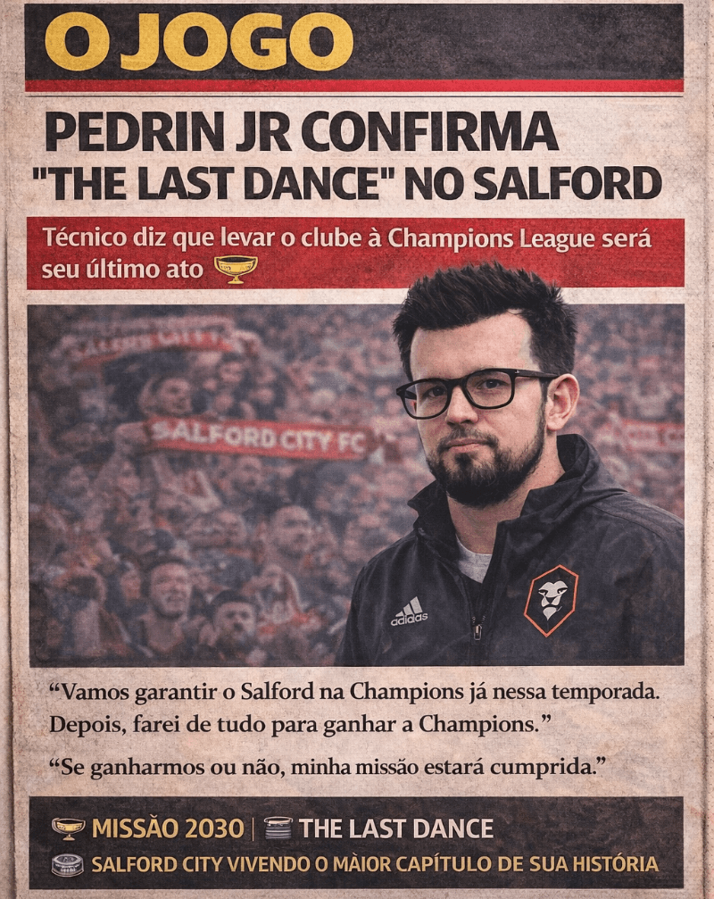 Bomba 💣 Pedrin Jr anuncia que não renovará depois do objetivo final que vai até 2030 e diz que levara o time a Champions nessa temporada…