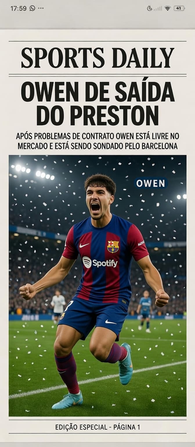 Infelizmente venho aqui anunciar a minha saída do Preston, agradeço ao meu mister Gennaro cari e a comissão técnica do preston pelo apoio…
