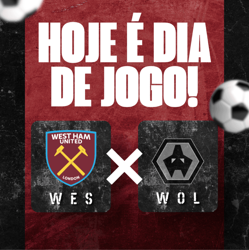 Hoje é dia de torcer pelo nosso West Ham!!! Vamos ao estádio e fazer a festa!! 🎉