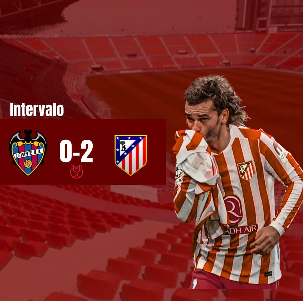 Intervalo em Valencia com o nosso atlético a vencer por 0-2 com golos de: Julian Alvarez ‘27 minuto⚽️ Griezman ‘39 minuto⚽️ Será que vem …