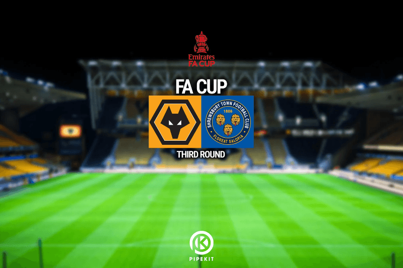 Wolves x Shrewsbury Town ● 10 de Janeiro ● 12:15 ● Molineux Stadium ● Terceira Fase da FA CUP