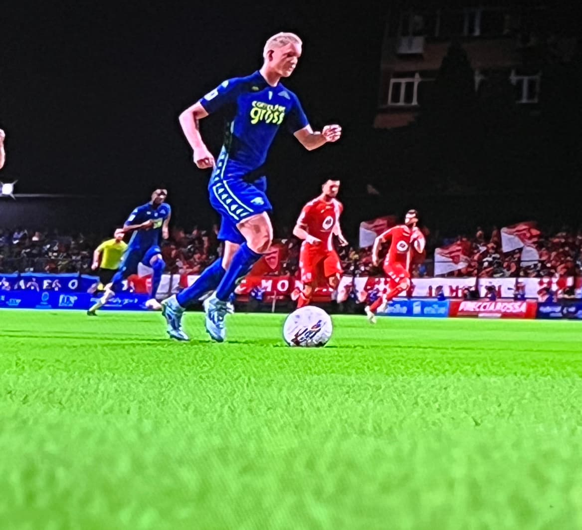 Estreia na Série A !! Contra o Monza, empate 1x1. Gol meu no minuto 90!! Muito feliz pela minutagem e pela minha atuação.