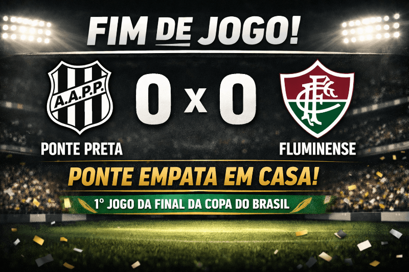 A Ponte Preta empatou em 0 a 0 com o Fluminense, no estádio Moisés Lucarelli, em Campinas, pela primeira partida da final da Copa do Bras…