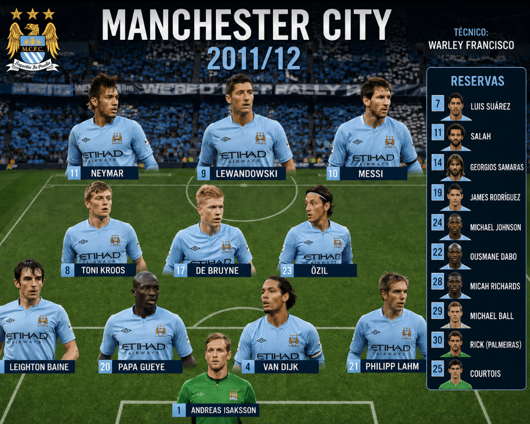 Time do Manchester City Pra temporada 2011/2012