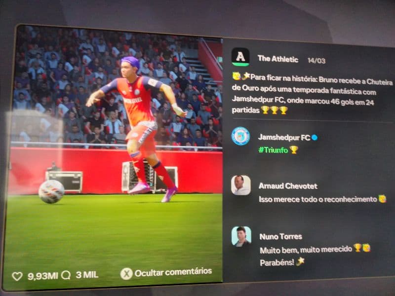 E a mas importante a chuteira de ouro