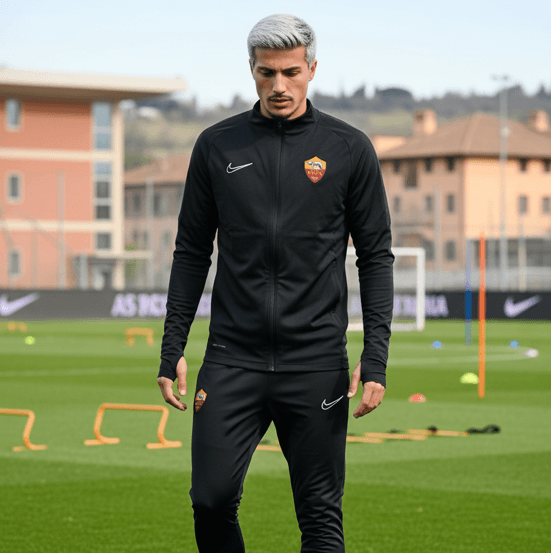 Primeiro dia de treinamento com a Roma, seguimos 🙏🏼