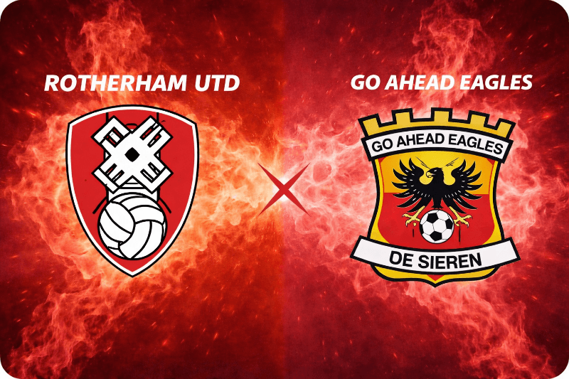 FIM DE JOGO! Rodada 2 - Copa Europeia 🟥 Rotherham Utd 2 x 1 Go Ahead Eagles 🟨 ⚽️ L.Sibley(1x) ⚽️ J.Clarke-Harris(1x) 🎙Alessio dionisi …