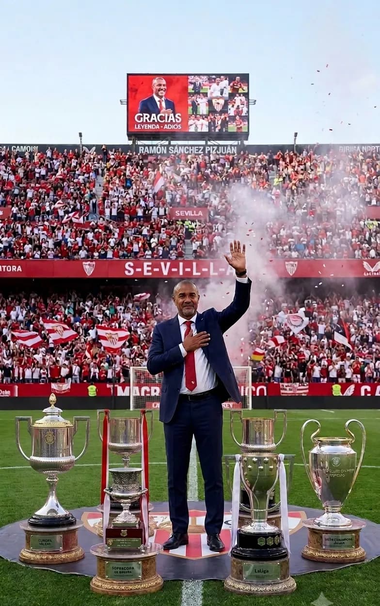 Hoje me despeço do Sevilla com tristeza, mas com o dever cumprido. Foram três anos inesquecíveis e coroados com a tríplice coroa! 🤩🏆 Mu…