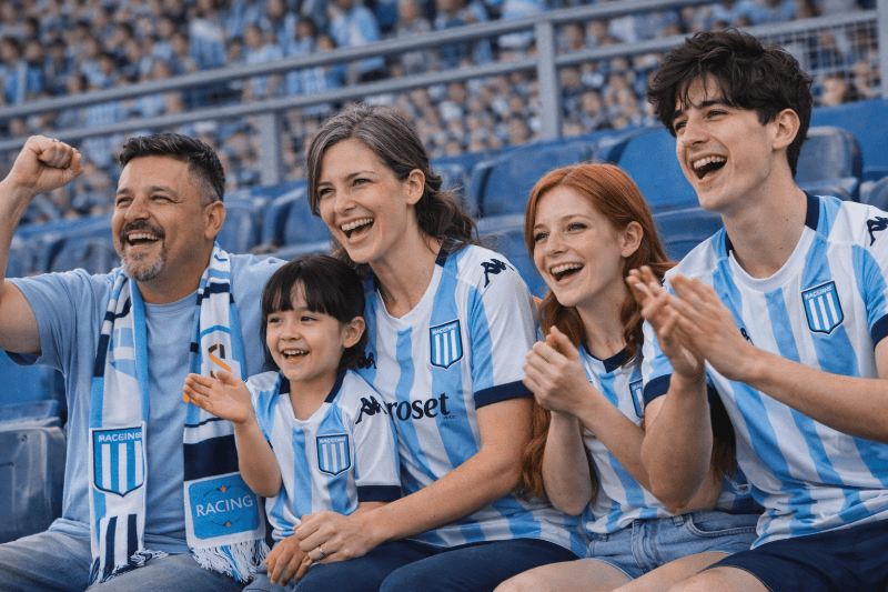 ¡Felicidades! Hoy fue el día en que mi mejor amigo debutó en Racing. ¡Qué emoción! ¡Te quiero, amigo!