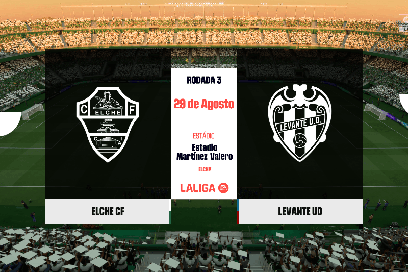 Rodada 3. O destino está traçado. 🎯 Elche vs Levante no Martínez Valero. Qual o seu palpite para o placar final? 📝👇 #LALIGA #Elche #Le…
