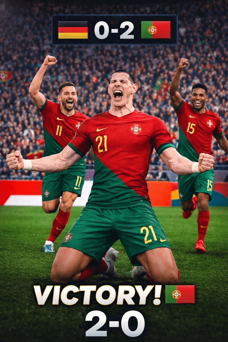 Que noite especial com esta camisola 🇵🇹❤️ Vitória 2-0 frente à Alemanha num jogo de enorme exigência, com dois golos que ficam marcados…