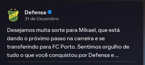Eu não sou bom de despedidas, mas eu estou encerrando meu ciclo no defensa y justicia, muito obrigado a todo, sou eternamente grato, vamo…