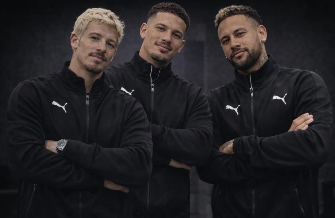 Patrocínio novo por aí {@}[Puma ](6921cf90623b8cd65f60c79a){@}[Neymar Jr](68d432865bef780e2199dc27) {@}[Romi](69626c08c961210c332e83b7)
