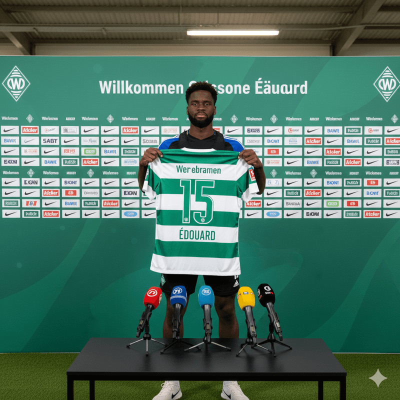Odssane edouard é anunciado como reforço do werder bremem, o time pagará 5 milhões para o lens