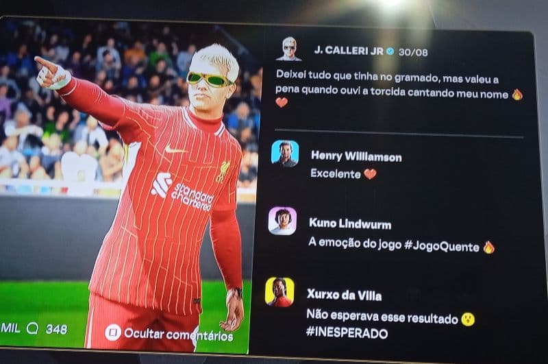 CALLERI JUNIOR APÓS JOGO.