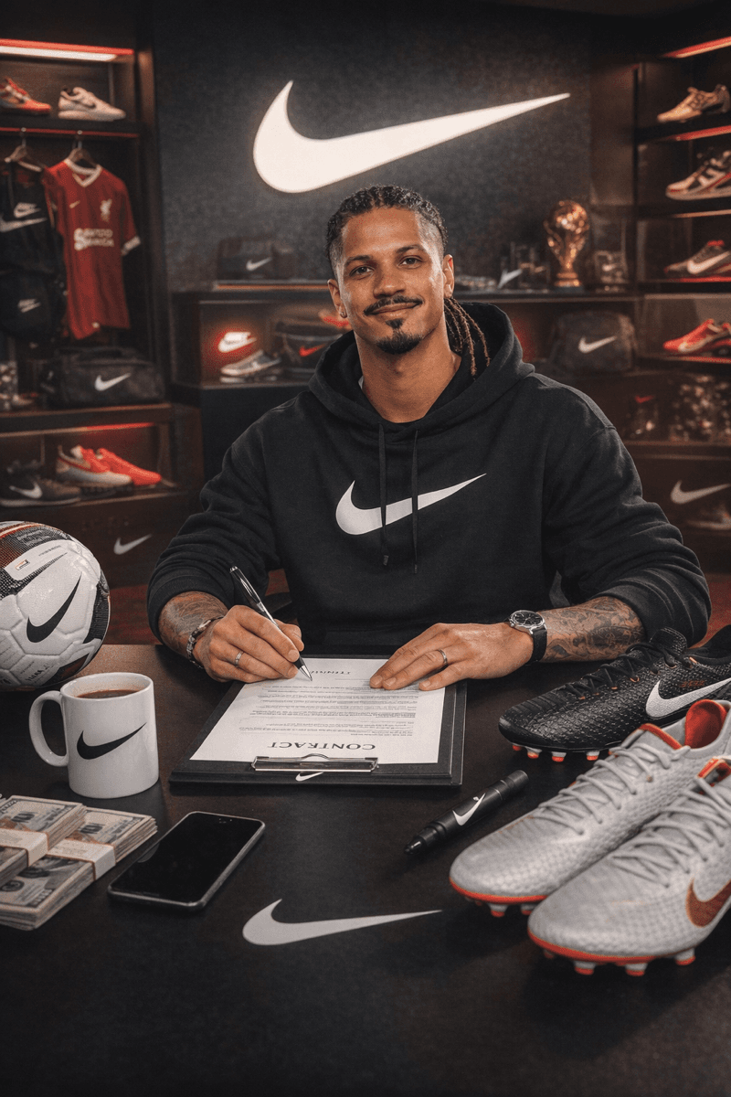 Contrato assinado, a NIKE é minha patrocinadora. 🦅✍🏽