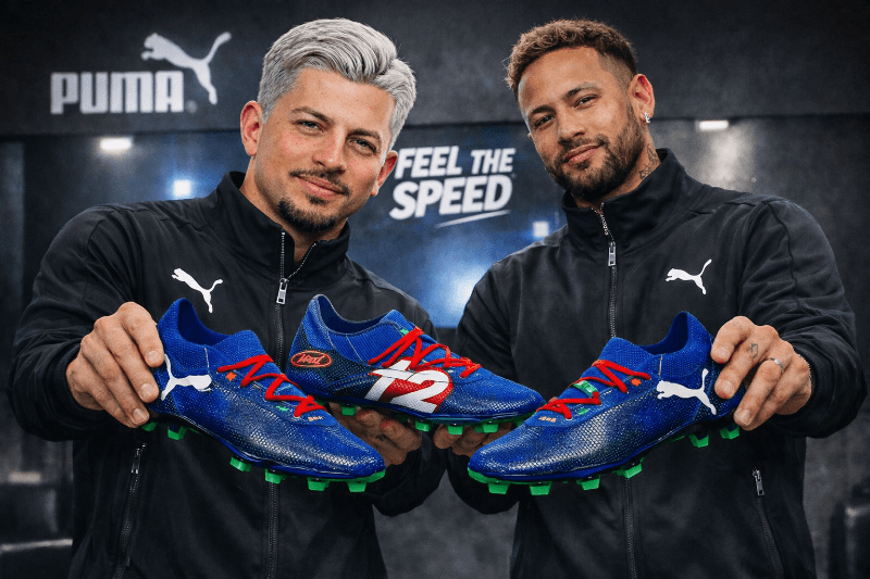 Nova chuteira que vamos usar neymar Muito obrigado {@}[Puma ](6921cf90623b8cd65f60c79a)