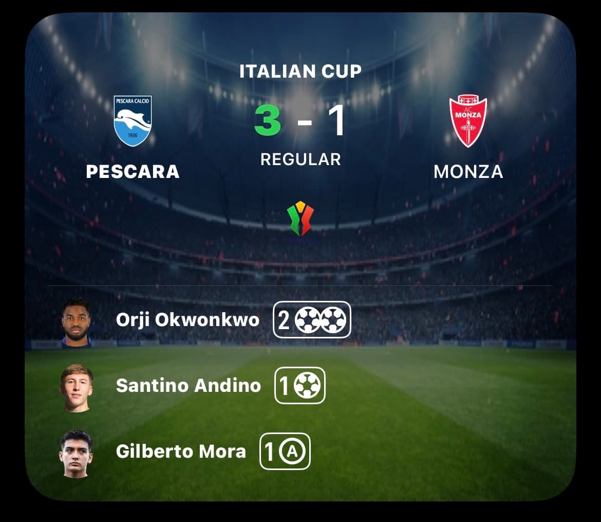 O primeiro jogo da temporada na copa italiana, o pescara ganhou por 3 a 1 contra o Monza e deu um passo importante na temporada. As contr…