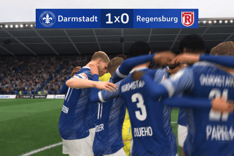 FINAAAAAAL DE JOGO! O DARMSTADT VENCE O REGENSBURG POR 1x0 E SOBE PARA A BUNDESLIGA💙🤍💙🤍💙🤍 NÜRNBERGER MARCOU!