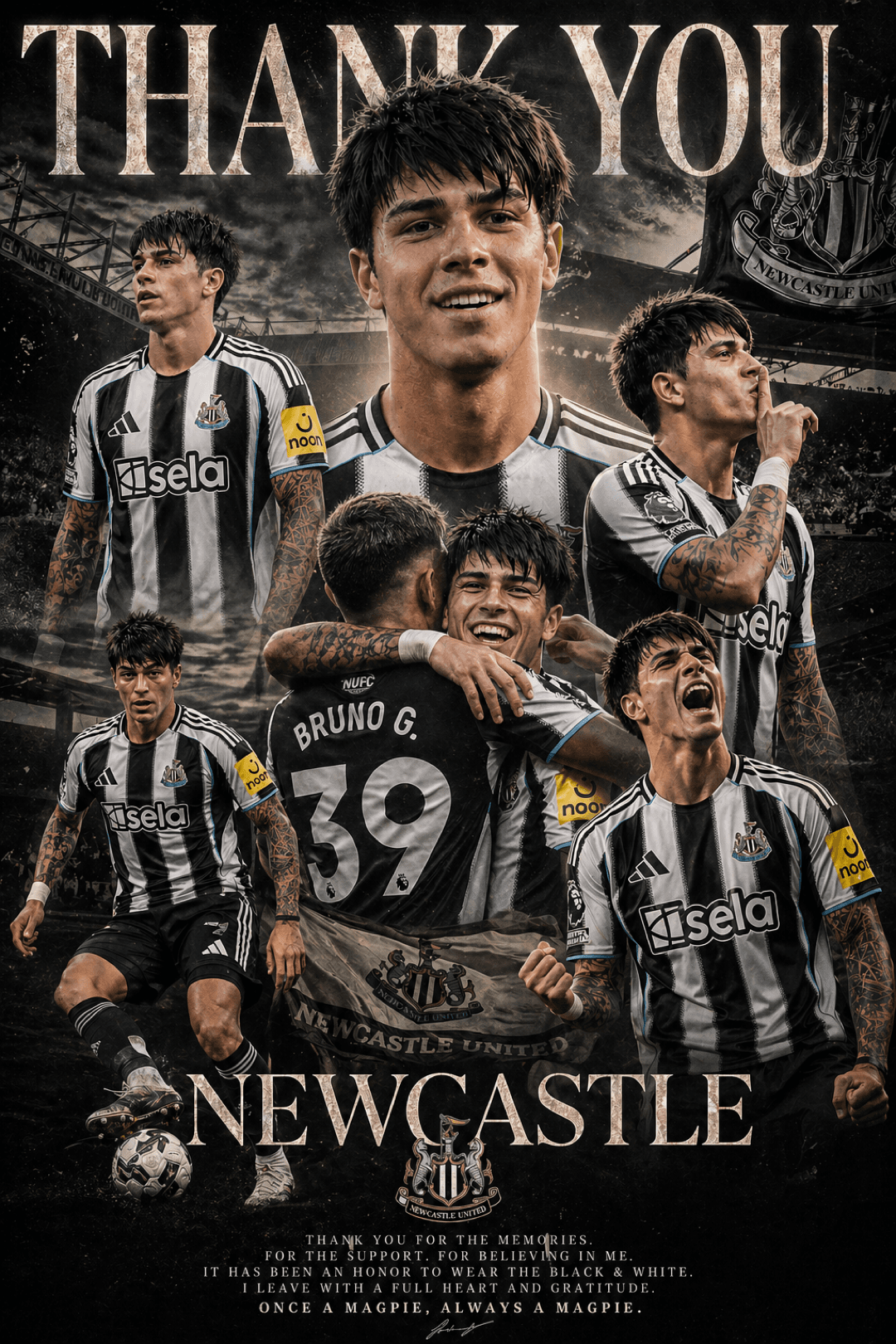 Those were great years with that jersey, thank you for the opportunity, i love this team and I always will❤️ Thank You NewCastle❤️