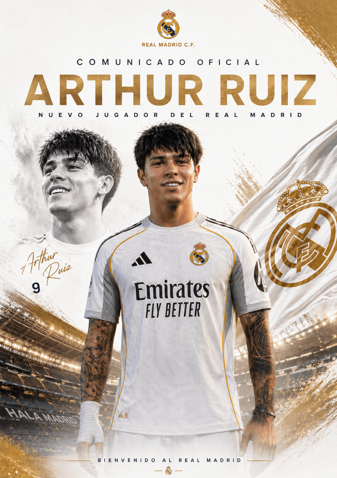 Es un gran honor jugar en el mejor equipo del mundo. @realmadrid
