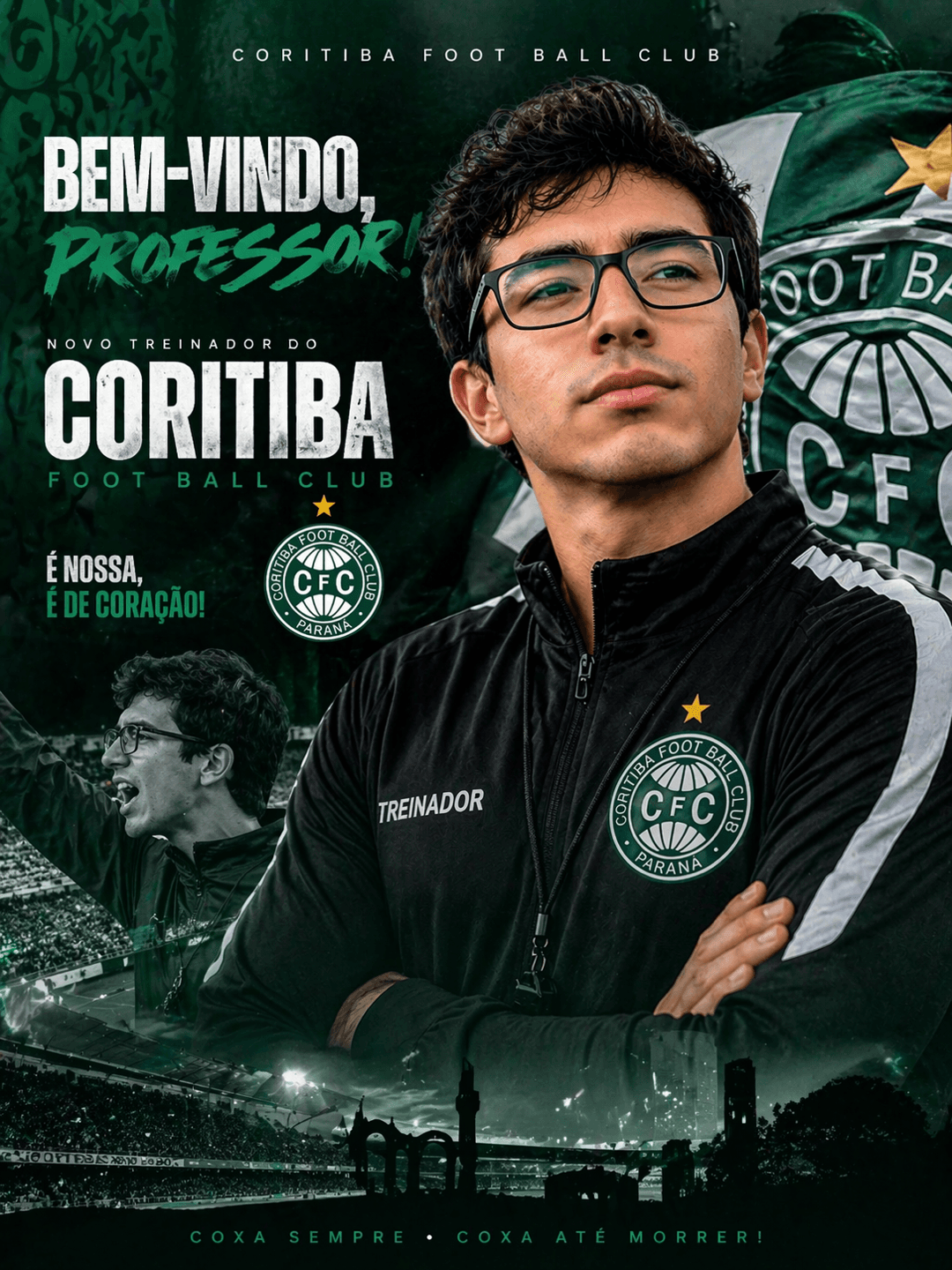 Muito feliz nesta nova caminhada!! VAMOS COXA!💚🤍
