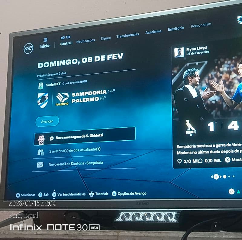 Primeira vitória de hj da Sampdoria