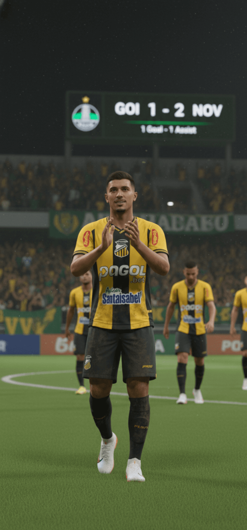 Quando o jogo pesa, eu apareço. Fora de casa também é território nosso. 🖤 Goiás 1x2 Novorizontino Cris ⚽️+🅰️
