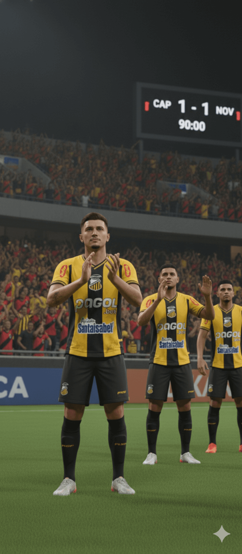 Jogo duro, estádio pesado… mas a nossa torcida nunca deixa a gente sozinho. Respeito e gratidão sempre. 💛