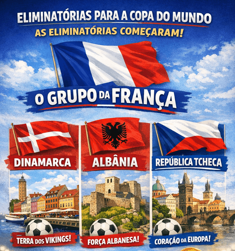 Esse é o caminho da França do técnico Thierry Henry, comandando Mbappé, Barry, Griezmann, Maignan e companhia. Ficou fácil para a campeã …