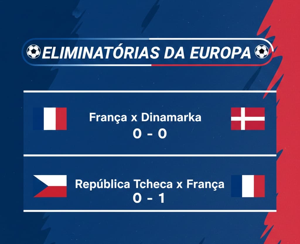 Os dois primeiros jogos foram assim, resultados pequenos, que mesmo assim deixam a França na liderança do seu grupo das eliminatórias! Fa…