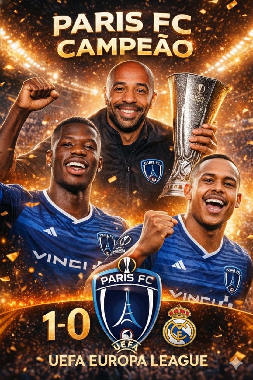 É campeão! Com gol do brasileiro Igor Paixão, o Paris FC vence o Real Madrid e é o dono do título da Europa League. E o melhor jogador da…